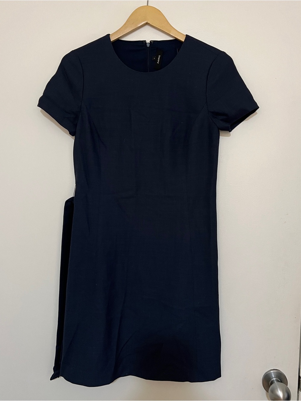 Theory Short-Sleeve Blue Dress